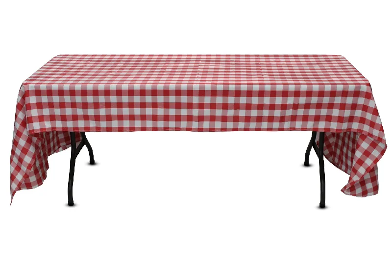 54'' x 120'' checkered tablecloth