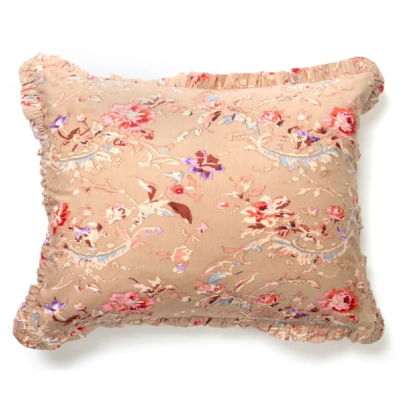 Rebecca Taupe Floral Sham (insert not included)