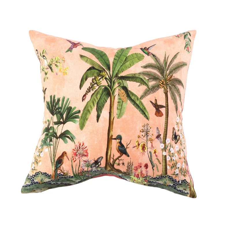 Tropical Palm Tree Throw Pillow