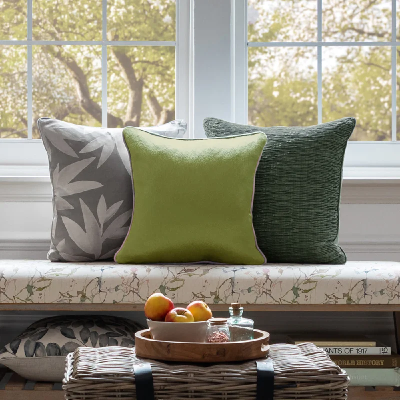 Glaze Feather Cushion Lime