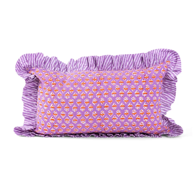 Ruffle Lumbar Pillow - Ambroeus - Case Only