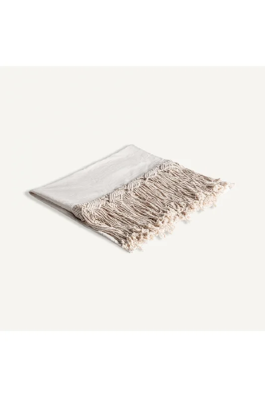 White Cotton Throw Blanket | Vical Home Clancy