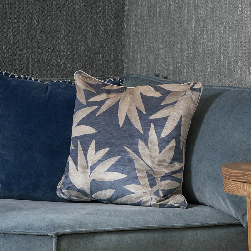 Silverwood Velvet Feather Cushion Ocean