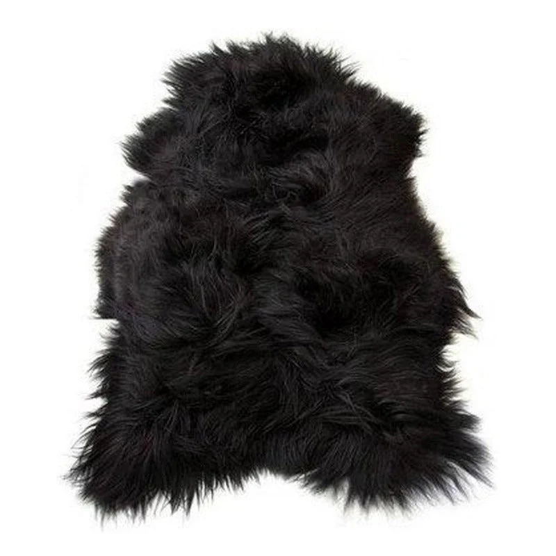 Large Black Icelandic Sheepskin