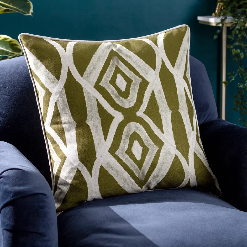 Cape Ikat Cushion Moss