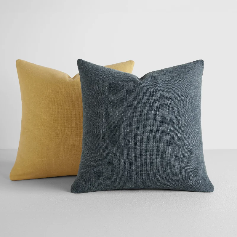 2-Pack Cotton Slub Decor Throw Pillows in Solids