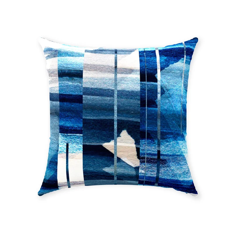 Indigo Offset Throw Pillow