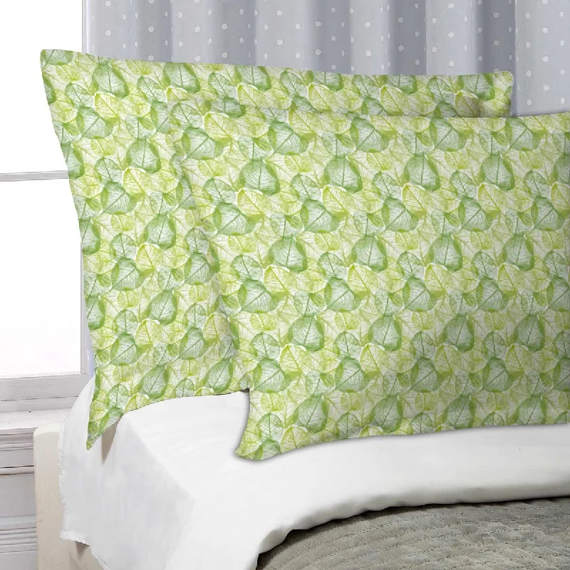 ArtzFolio Floral & Leaves Pillow Cover Case