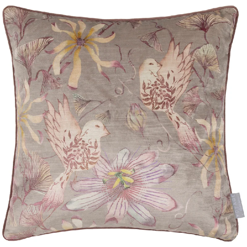 Sybil Printed Piped Cushion Viola