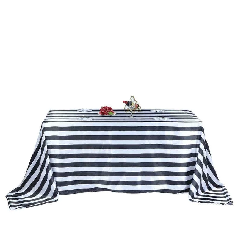 90" x 156" Satin Stripes Rectangular Tablecloth