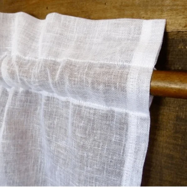 Sankey Sheer Linen Panel with Header