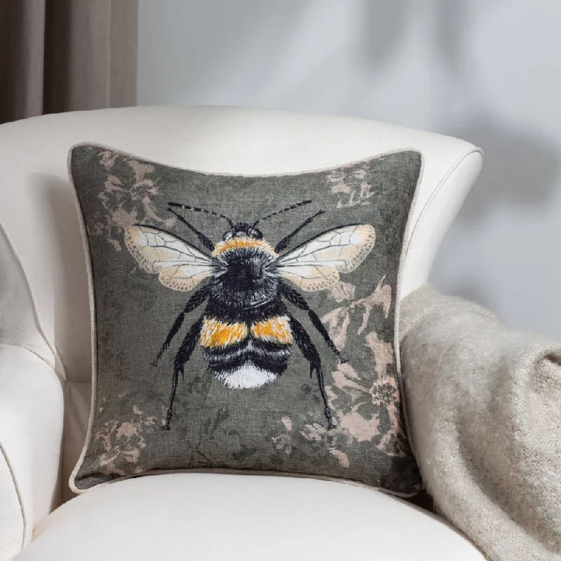 Avebury Bee Cushion Sage