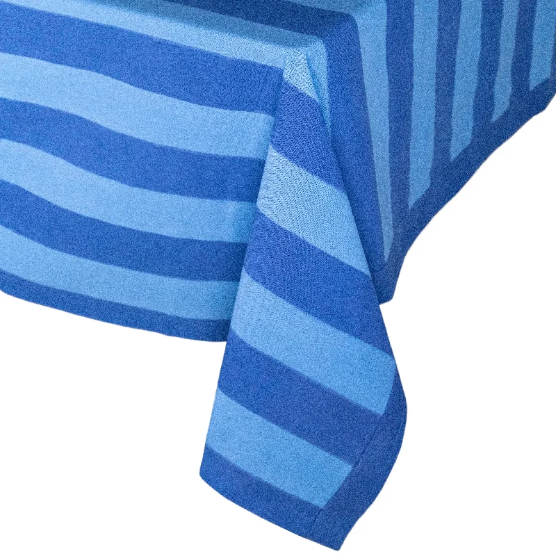 Elena Blue Stripe Tablecloth