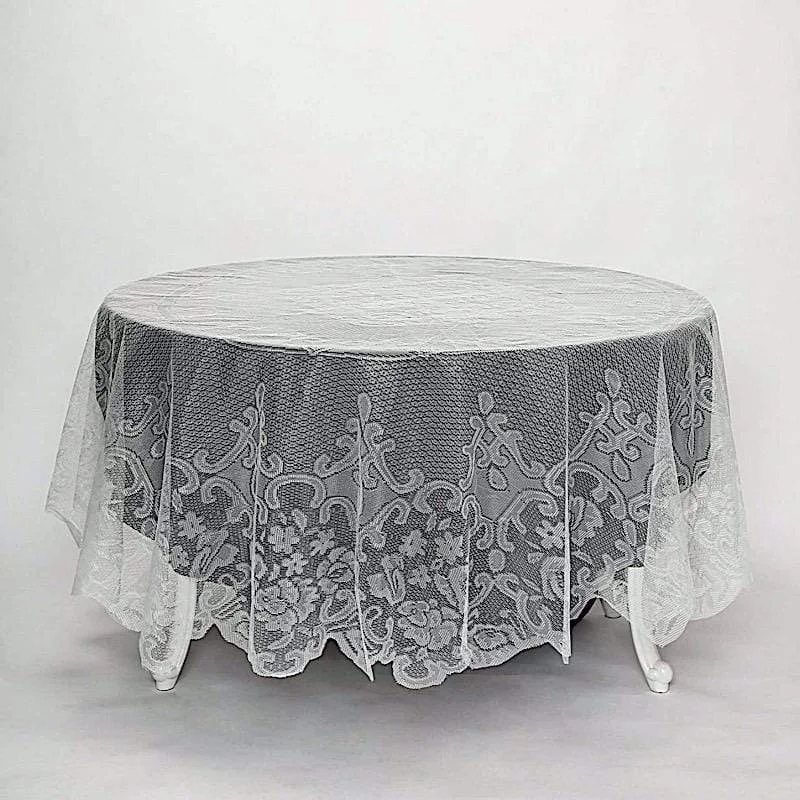 90" Premium Lace Round Tablecloth