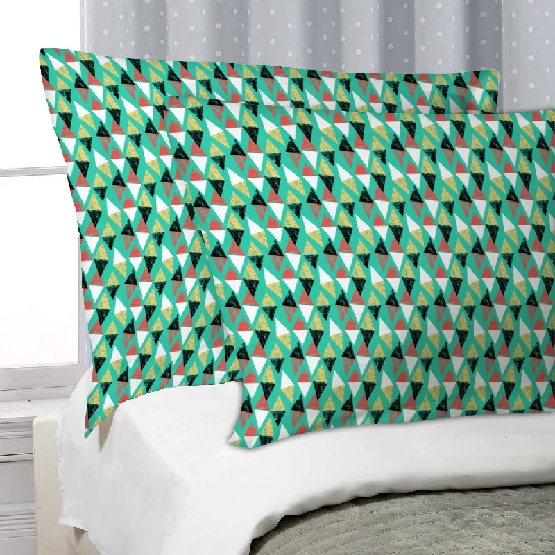 ArtzFolio Grunged Triangles Pillow Cover Case