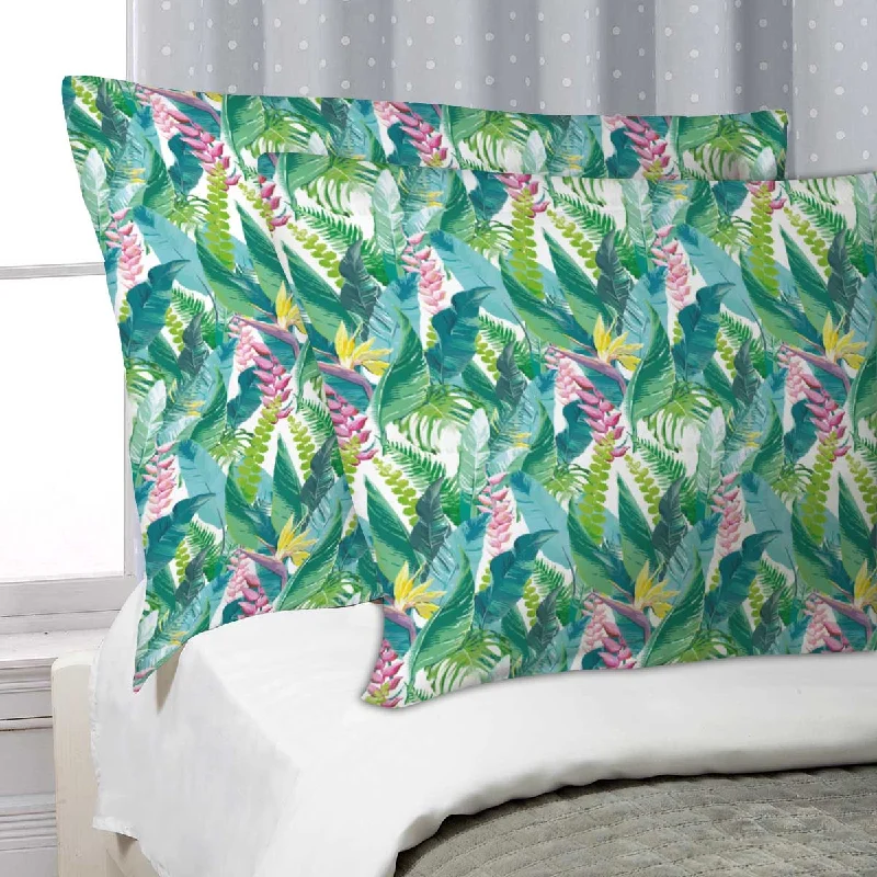 ArtzFolio Exotic Flowers & Leaves Pillow Cover Case