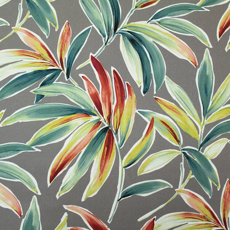 Banana Leaves Home Furnishing Fabric with a Hint of Orange - Jungle