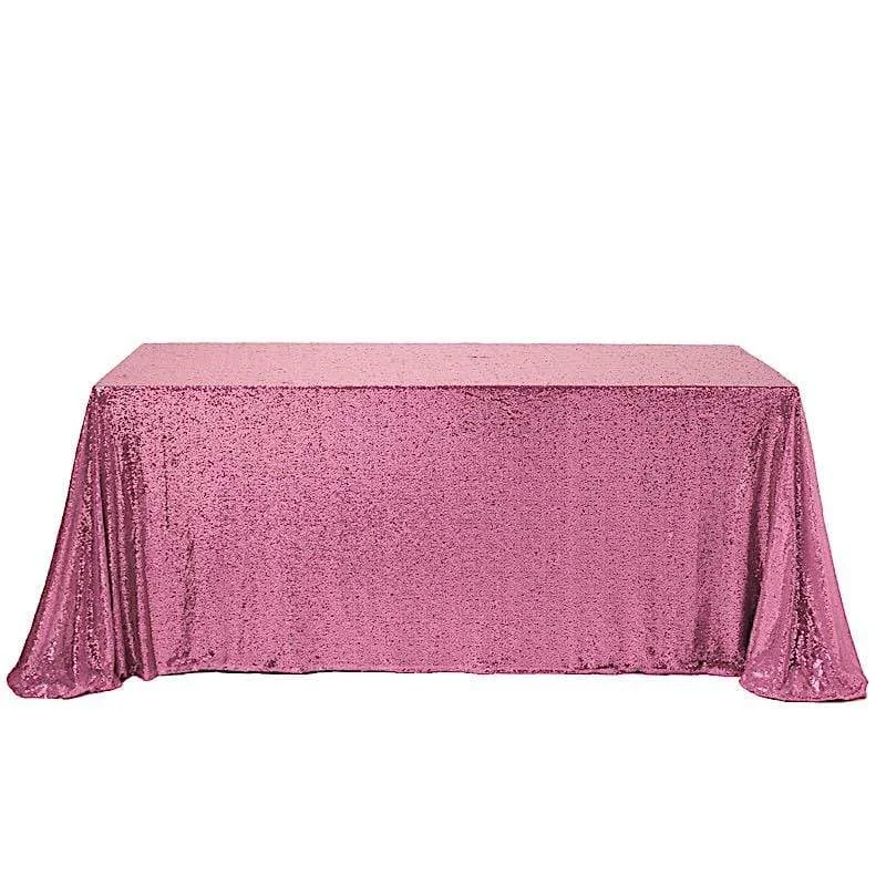 90x156" Sequined Rectangular Tablecloth