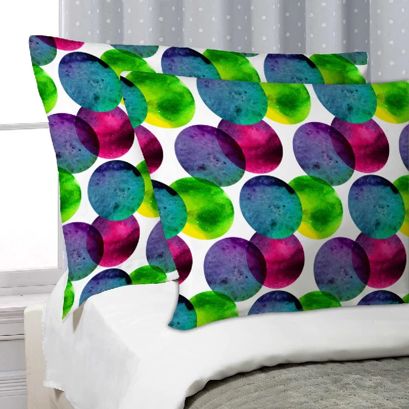 ArtzFolio Circles On White D1 Pillow Cover Case