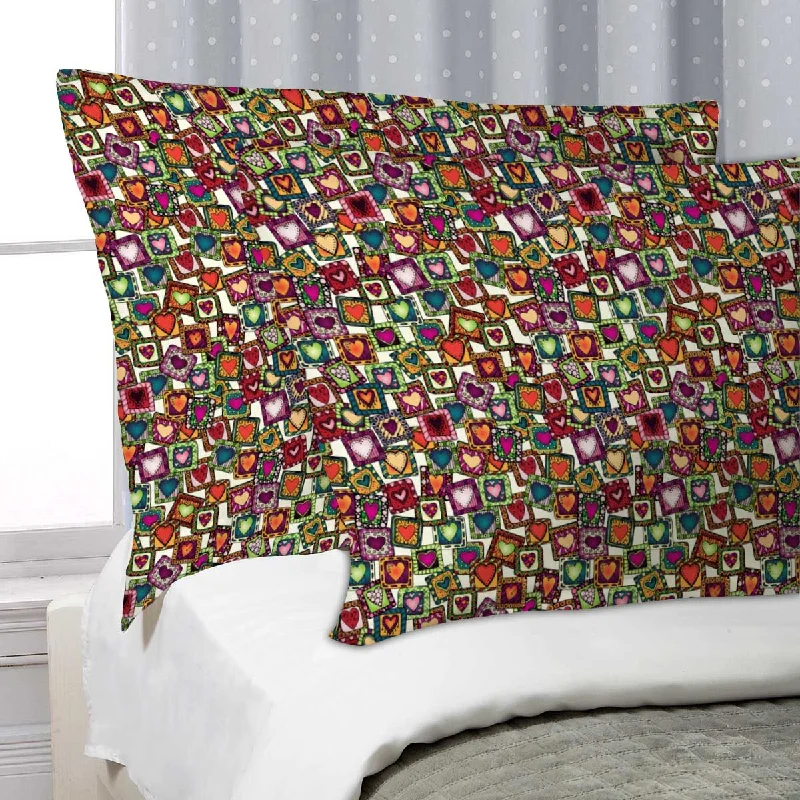 ArtzFolio Doodle Hearts D2 Pillow Cover Case