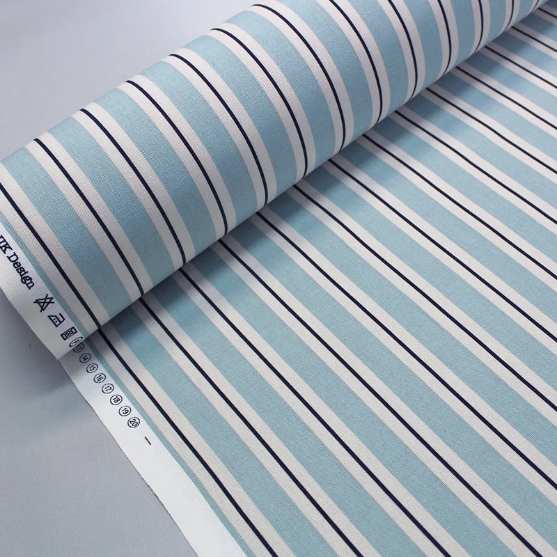 Home Furnishing Cotton - Stripe - Powder Blue