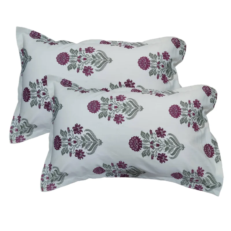 Cotton  Printed Pillow Covers (Jaipuri Collection & Pack of 2 100% Cotton & 180 TC)