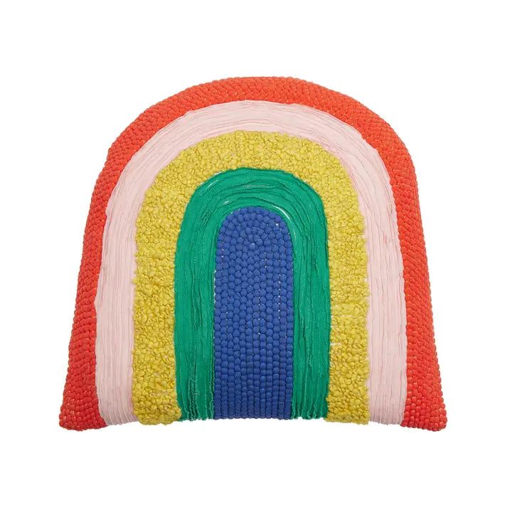 Shaped Rainbow Embroidered Hook Pillow