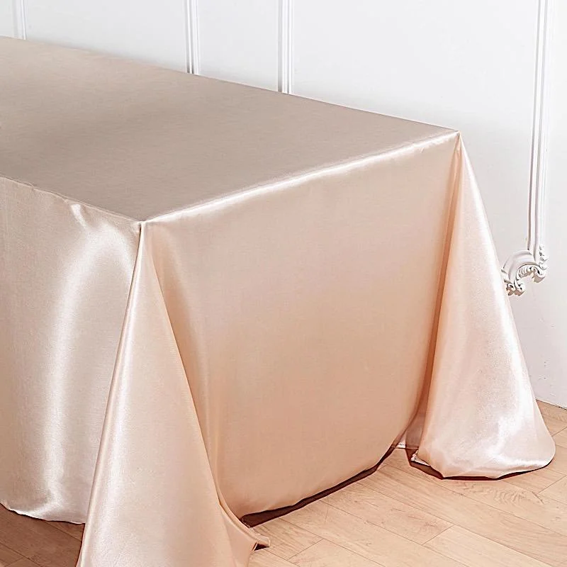 90" x 156" Satin Rectangular Tablecloth