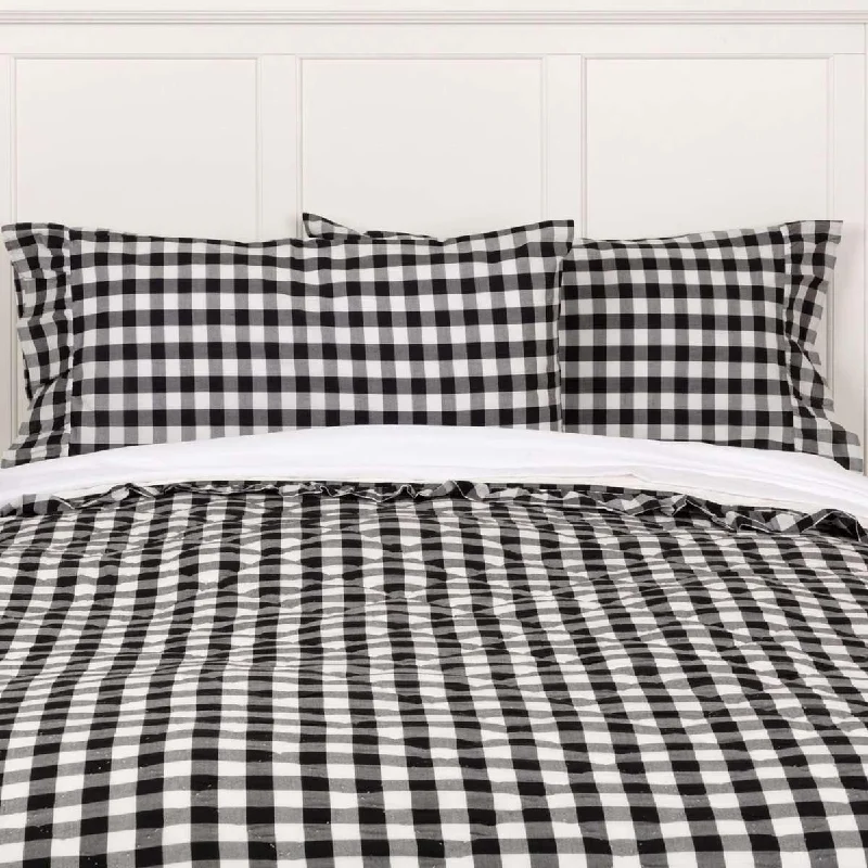 Annie Buffalo Black Check Standard Pillow Case Set of 2 21x30 VHC Brands