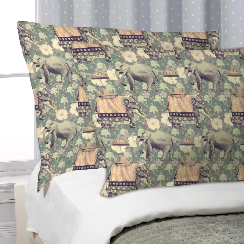 ArtzFolio Indian Elephants D3 Pillow Cover Case