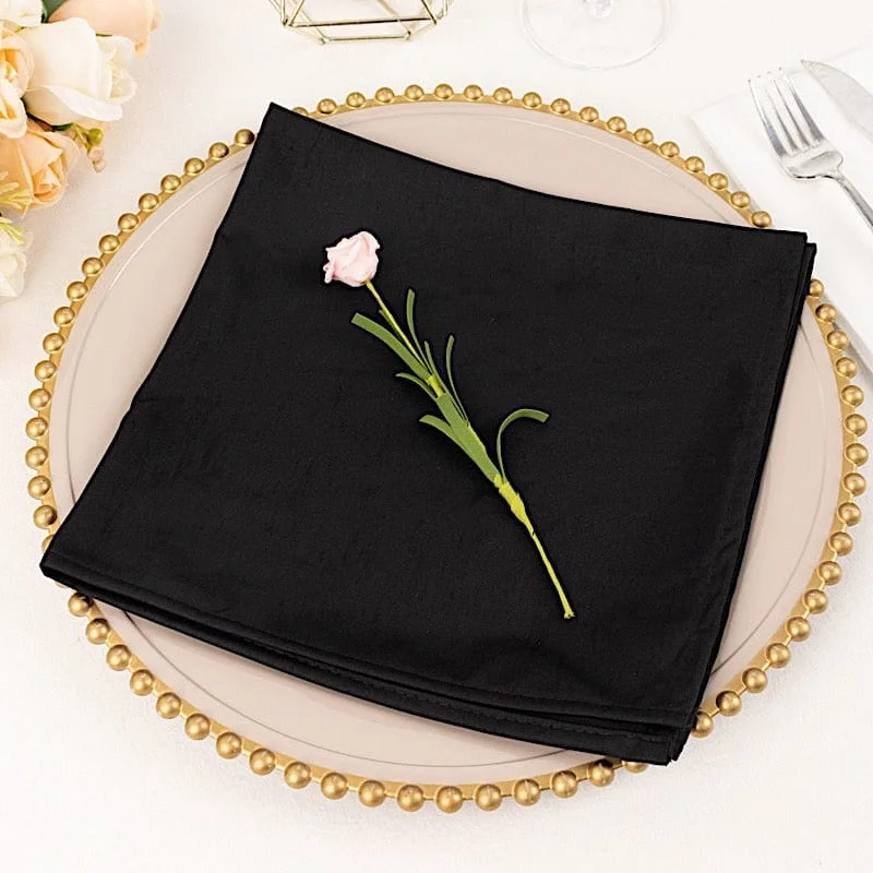 5 Premium 20" x 20" Scuba Polyester Dinner Table Napkins