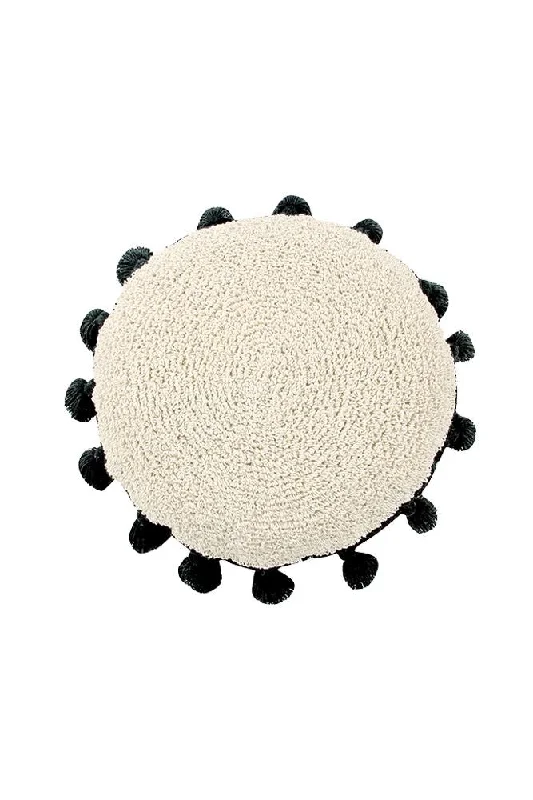 FLOOR CUSHION CIRCLE BLACK