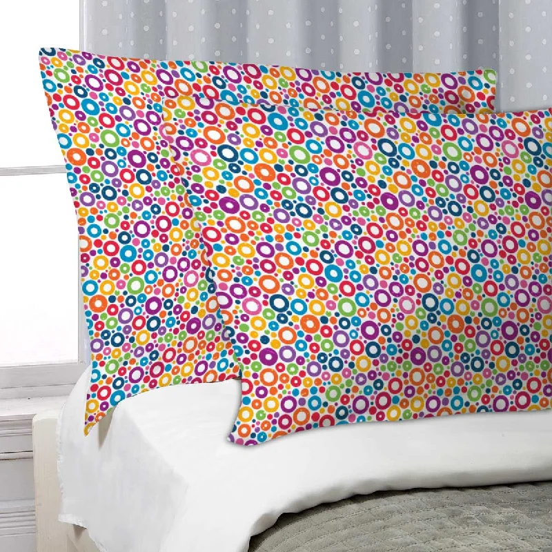 ArtzFolio Colorful Circles Pillow Cover Case