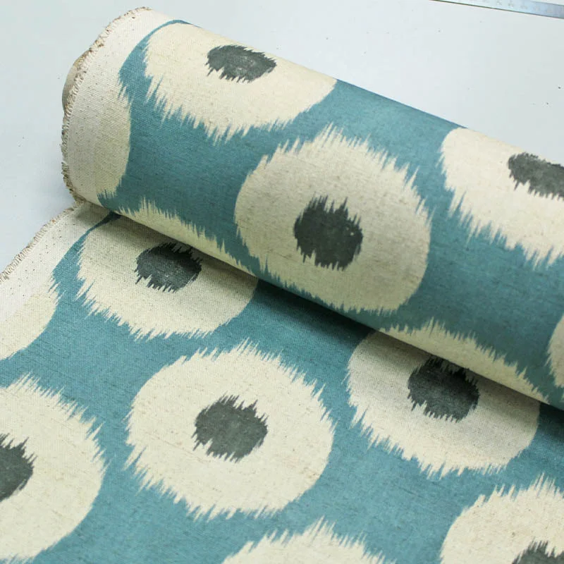 Home Furnishing Spotty Linen Mix - McVie - Blue