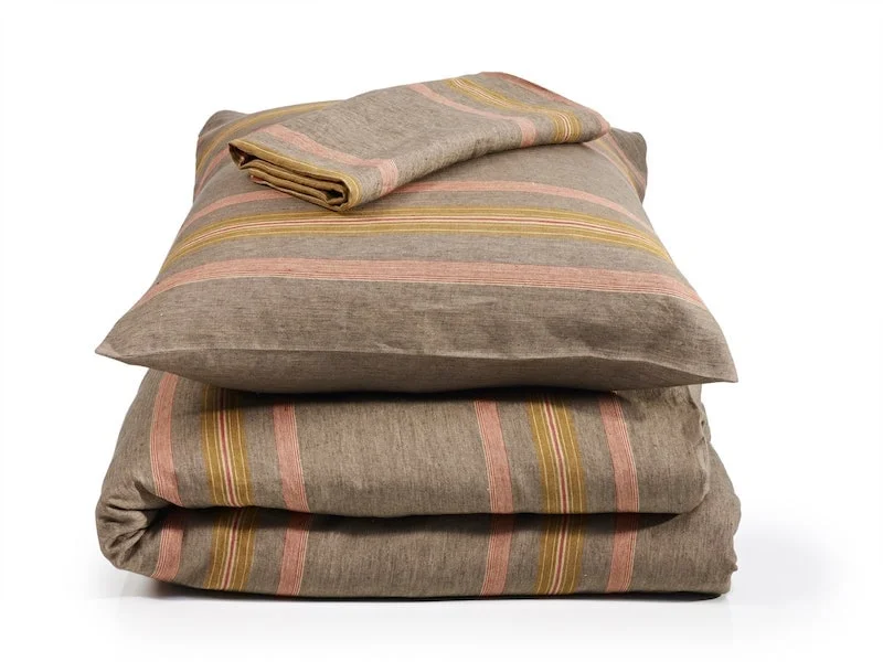 Nottinghill Reversible Stripe-Brown: Pillow Case