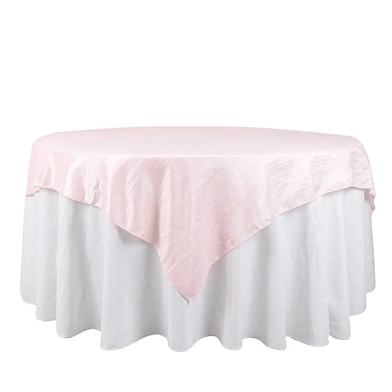 72" x 72" Accordion Crinkled Taffeta Square Table Overlay