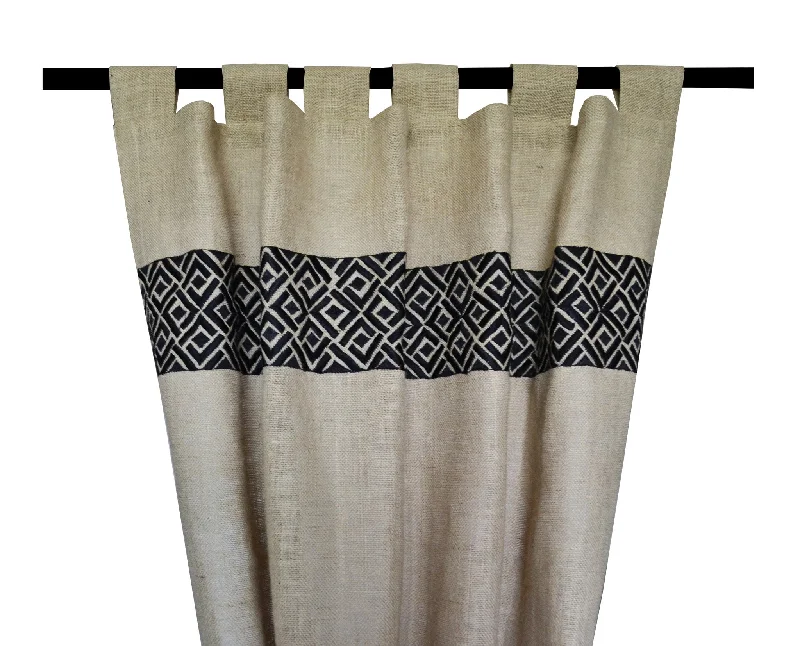 Custom Listing For Gregory - 4 Linen Curtain With Chippendale Embroidery