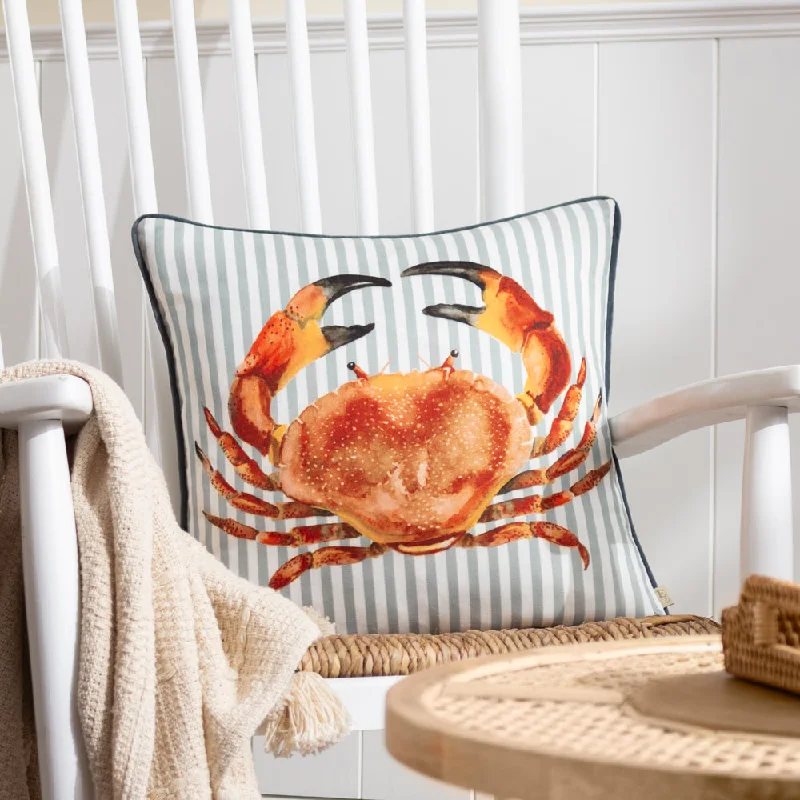 Salcombe Crab Piped Cushion Multicolour