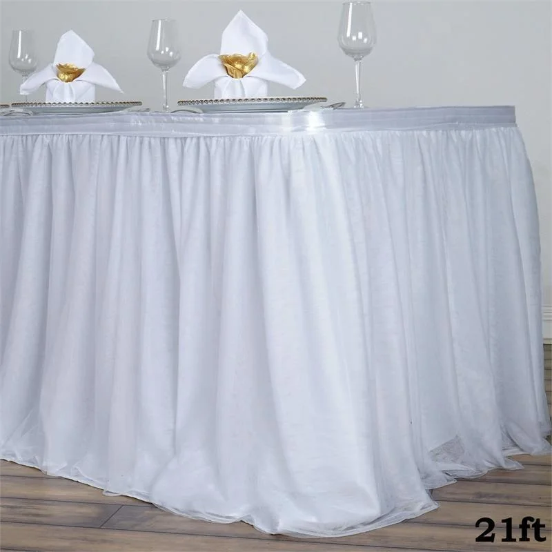 3 Layers Tulle Table Skirt