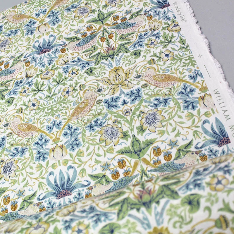 William Morris Soft Furnishing - Apple and Blush - Strawberry Thief