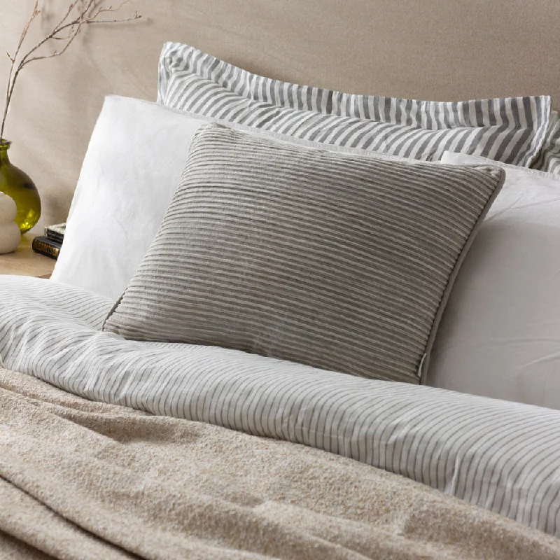 Cove Ribbed Cushion Grey