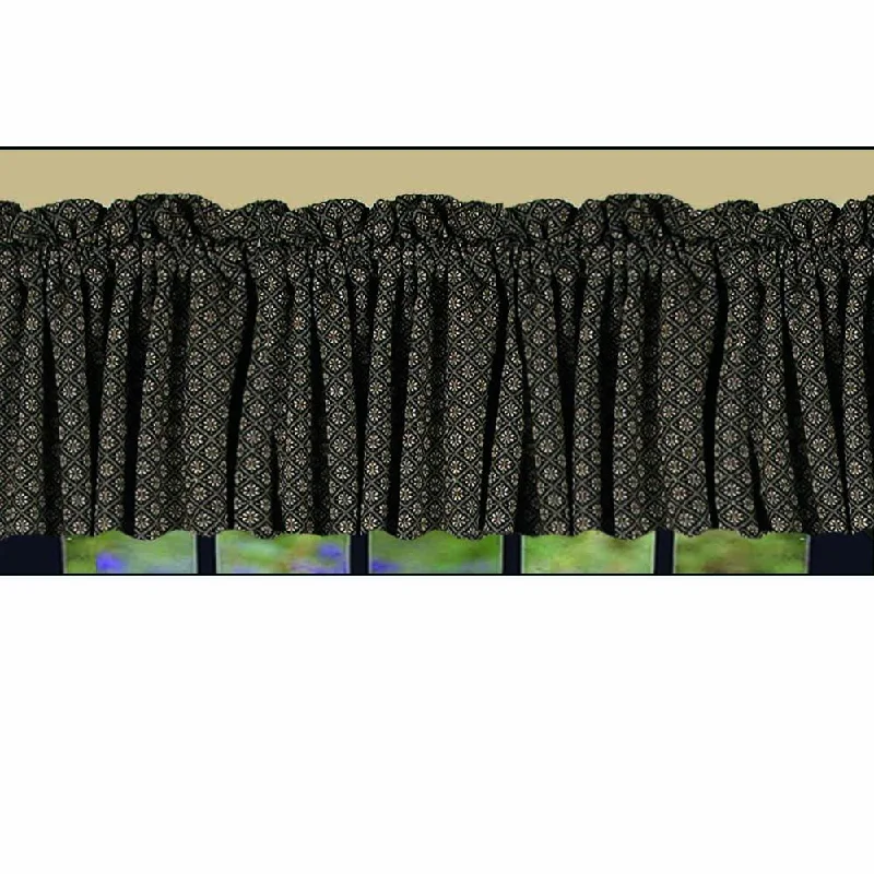 Black Nutmeg Kingston Jacquard Valance Lined VL310011