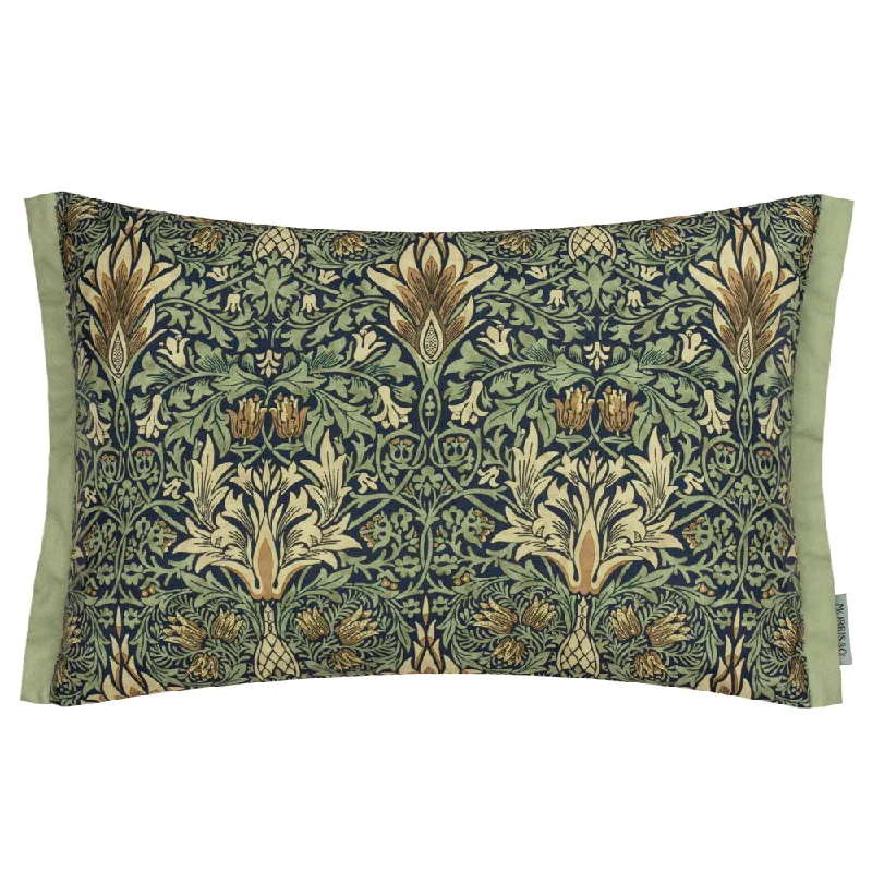 Snakeshead Printed Outdoor Cushion Indigo/Leaf Green