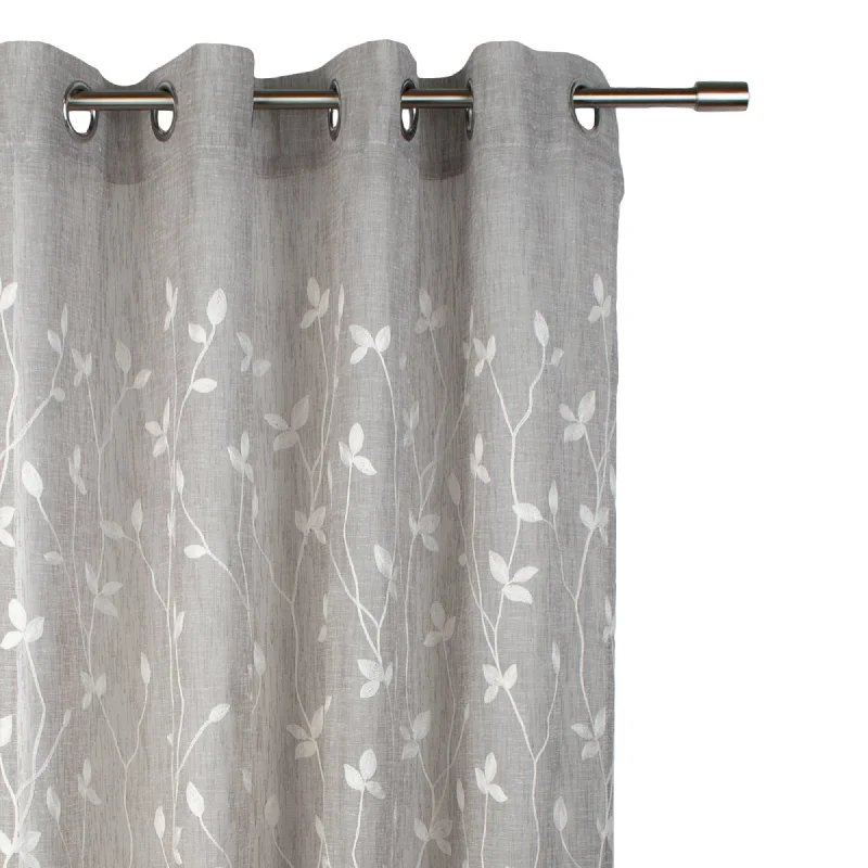 Grommet curtain panel - Sara - Grey - 54 x 95''