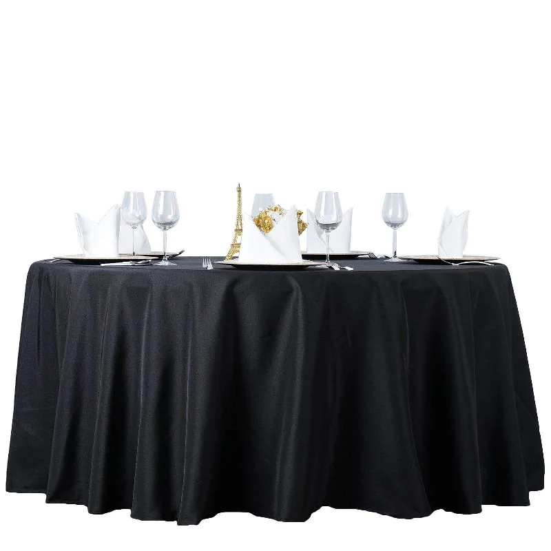 132" Premium Polyester Round Tablecloth Wedding Party Table Linens