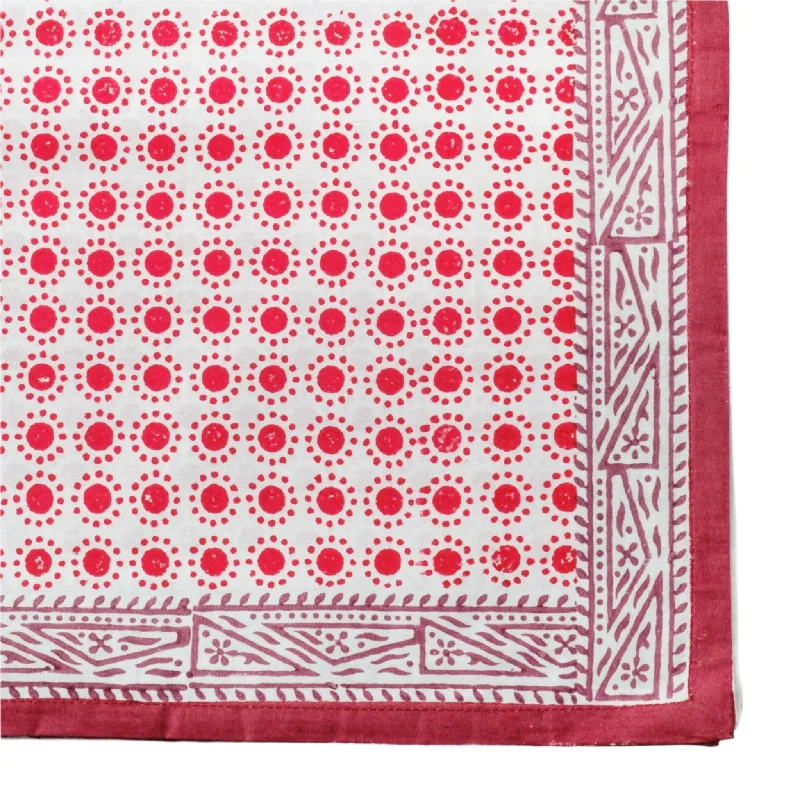 Dot Print Tablecloth, Red