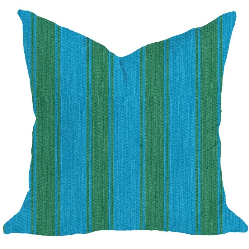 Riviera Pillow Cover in Cerulean and Kelly Green