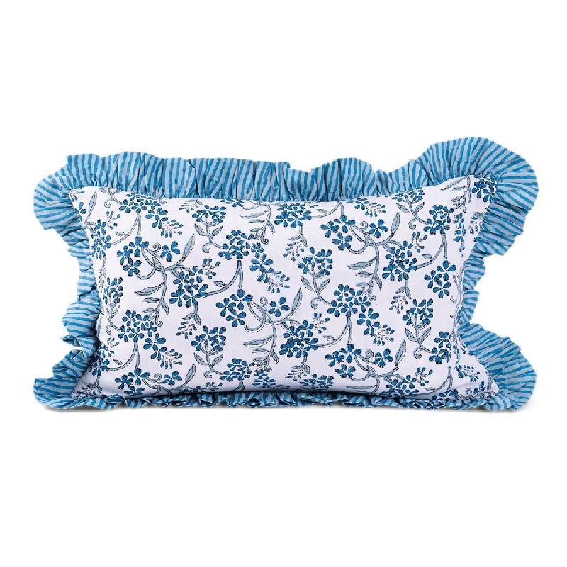 Ruffle Lumbar Pillow in Sanibel