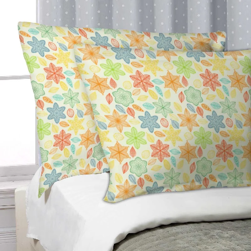 ArtzFolio Ornate Leaves & Flowers Pillow Cover Case