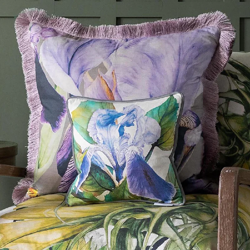 Darwen Small Printed Feather Cushion Cornflower